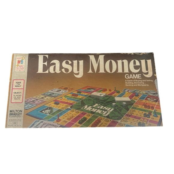 Vintage 1973 Milton Bradley Easy Money Board Game Complete Set Finance Strategy - Picture 1 of 5